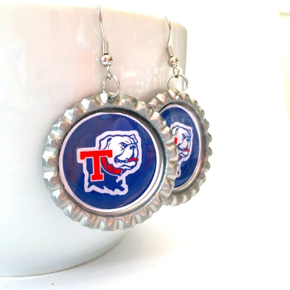 Louisiana Tech BULLDOGS Handmade Earrings